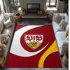 VfB Stuttgart Fußball Druck Kristall Samt Teppich, Bequemer Wasserabsorbierender Rutschfester Innenboden Teppich
