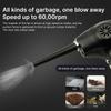 Electric   Duster with Light 60000RPM 2 Gears   Rechargeable Cordless Handheld   Blower with 5 Nozzles for Home PC Keyboard Car Interior 