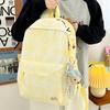 Schoolbag Korean Ins Casual Backpack Versatile Nylon Simple and Fashionable Junior High School Backpack Large Capacity Popular Student Schoolbag