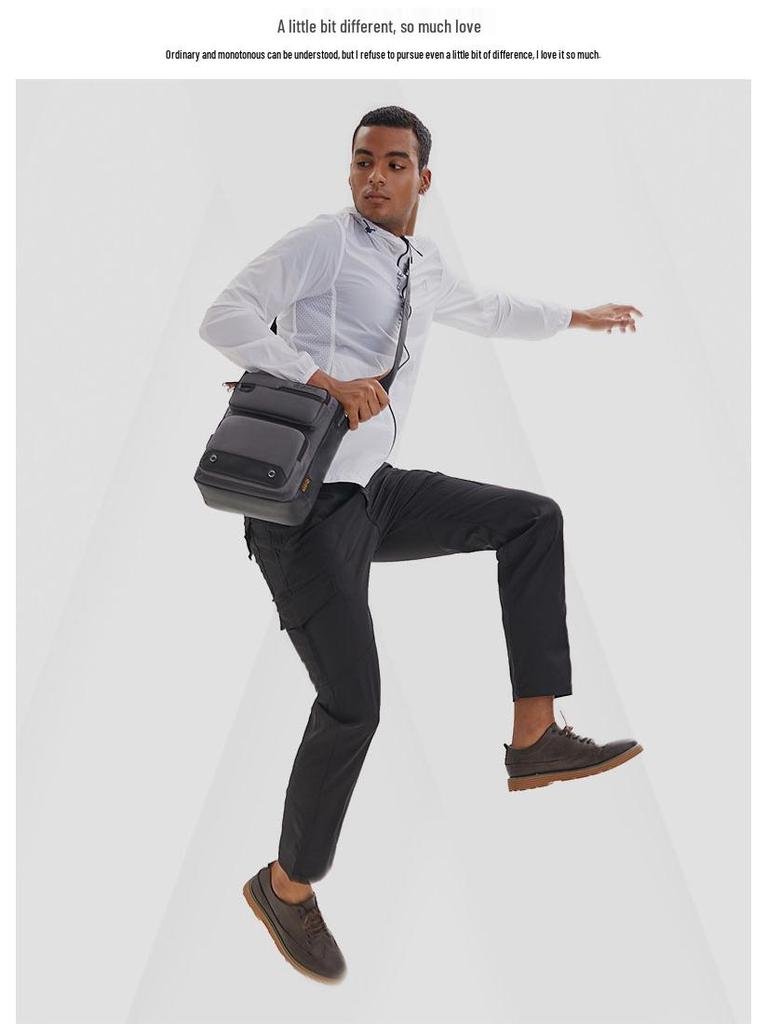 LEASTAT Men's Single Shoulder Fashionable Casual Oxford Cloth Multifunctional Crossbody Bag