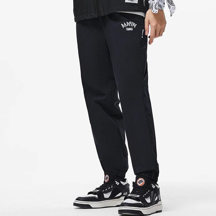 Li-Ning Solid Color Casual Sports Pants Men Bottoms Black AYKT199-2