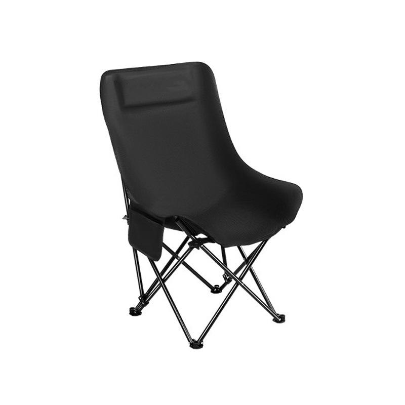 Portable Outdoor Folding Reclining Moon Chair with Adjustable Backrest and Four-Speed Settings