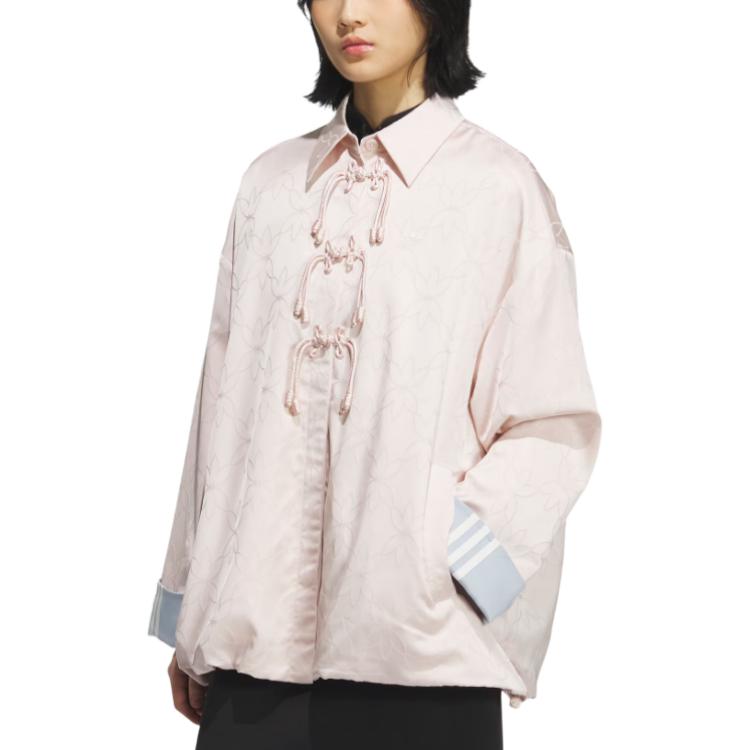 adidas Originales Cny Chaqueta Camisa Moda Cómoda Versátil Chaqueta Mujer Chaqueta Miracle-Quartz KB6408