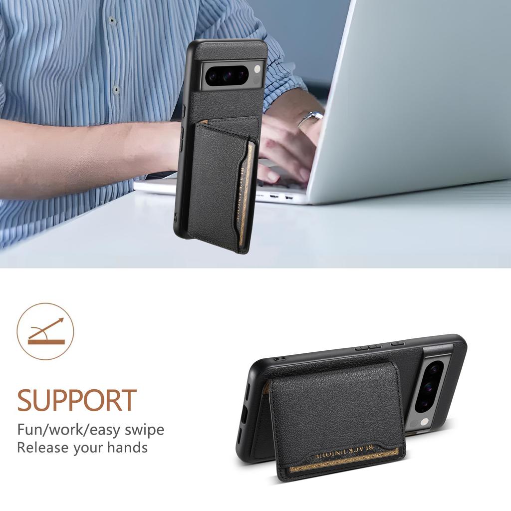 Luxury Phone Case for Google Pixel 10 Pro Xl 9 Pro 9A 8 8A 7 7A 6 6A Magnetic Card Holder Wallet Bracket TPU+PC+PU Leather Cover