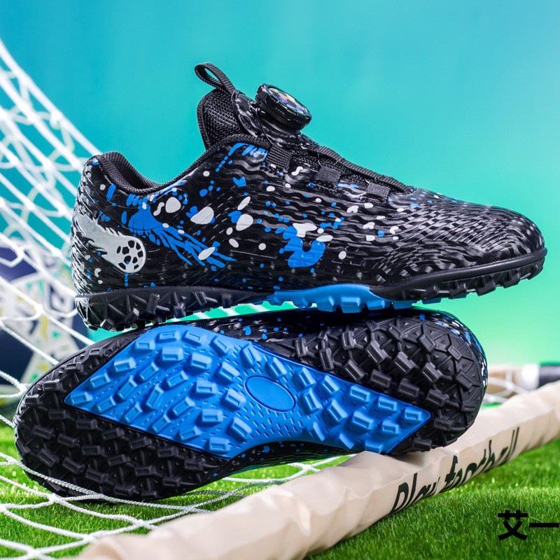 2025 new broken nail low football shoes rotating buckle men's and women's game training shoes