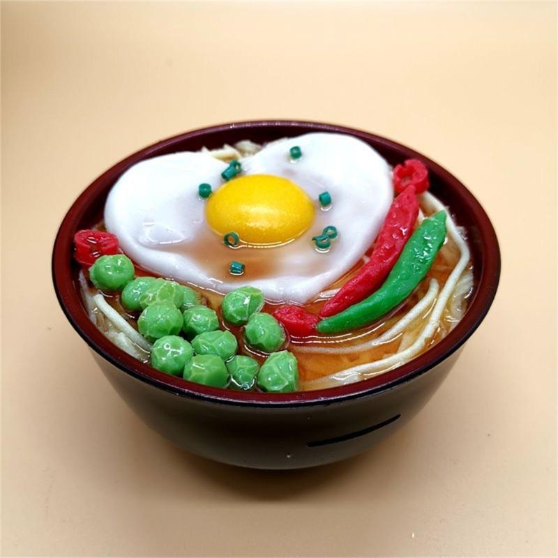 Simulation Food Model Noodles Rice Bowl Mold Window Decoration Photography Props Unique Early Education Puzzle Decor