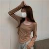 Long Sleeved T-shirt Women's Slim Fit Casual Top