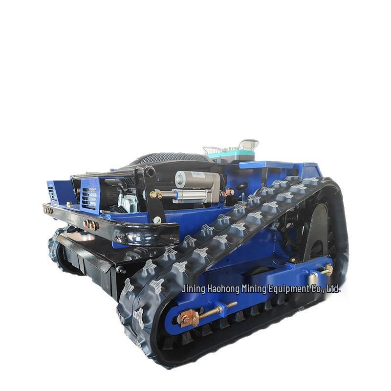 Gas-Powered Remote Control Crawler Lawn Mower for Slopes and Orchards