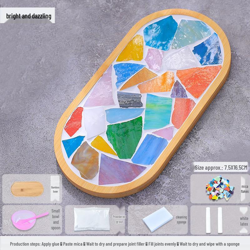 Mosaik Glimmer Bambu Underlägg & Grytunderlägg DIY-kit för Studenter & Barn