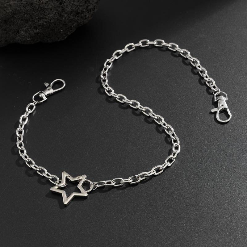 Men's Fashion Waist Chain Trendy Detachable Cross Pendant for Trousers Perfect for Street Style