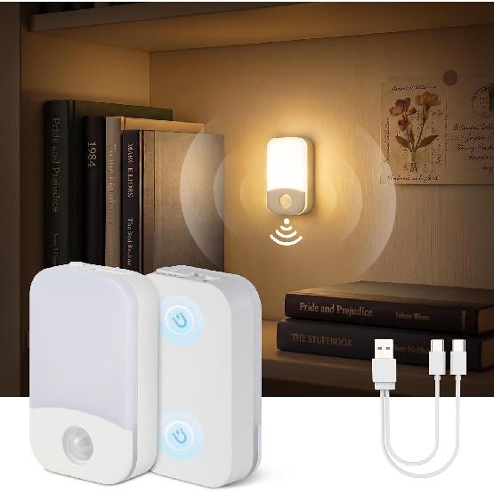 wowatt Rechargeable Night Light Motion Sensor, Magnetic Battery Night Light