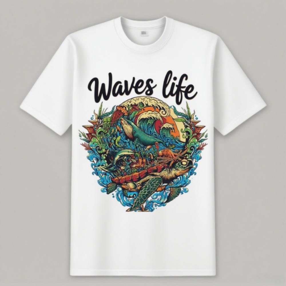 Light Cotton Fashion Leisure Comfortable Best-selling Short-sleeved and Couples High-quality Street Daily Style Printed T-shirts