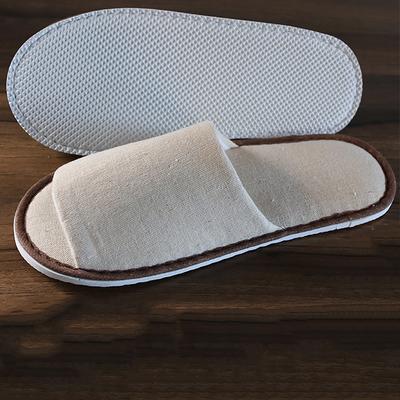 Nuove Pantofole Monouso Uomo Donna Hotel Punta Aperta Cotone Forniture Casa Vacanze Bianco Tinta Unita 1 Paio Calzature Scarpe