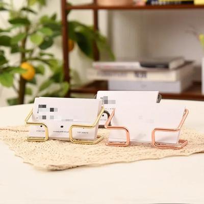 Creative Card Holder Desk Bracket Cards Organizer Office Display Holders Creative Hollow Metal Household Office Storage Supplies