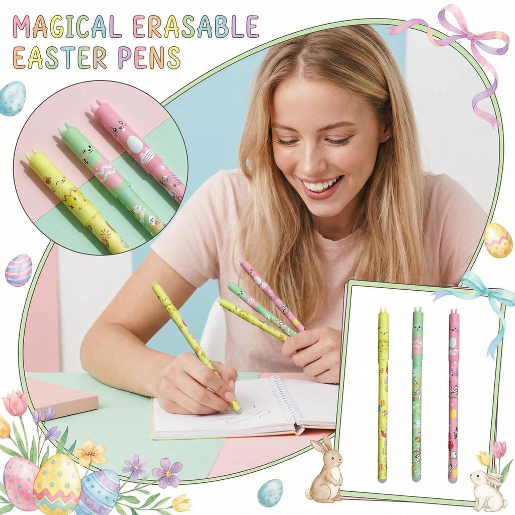 Erasable Gel Pens Animal Pattern Erasable Pens For Kids Learning And Writing 3ml