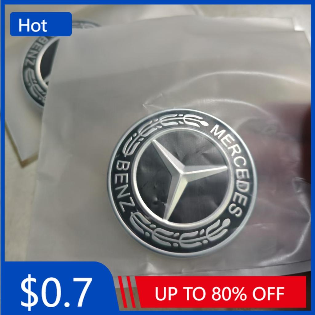 Naklejka na samochód do Mercedes benz W212 W213 W205 C238 Srebrna Czarna Emblemat na maskę Odznaka Oryginalna A0008171701