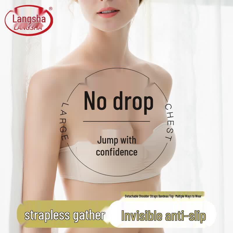 Langsha Women s Strapless Invisible Bra 85A
