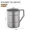 Titanium Double Wall Camping Mug Beer Cup Water Bottle Outdoor Portable Lightweight Travel 1-2 People