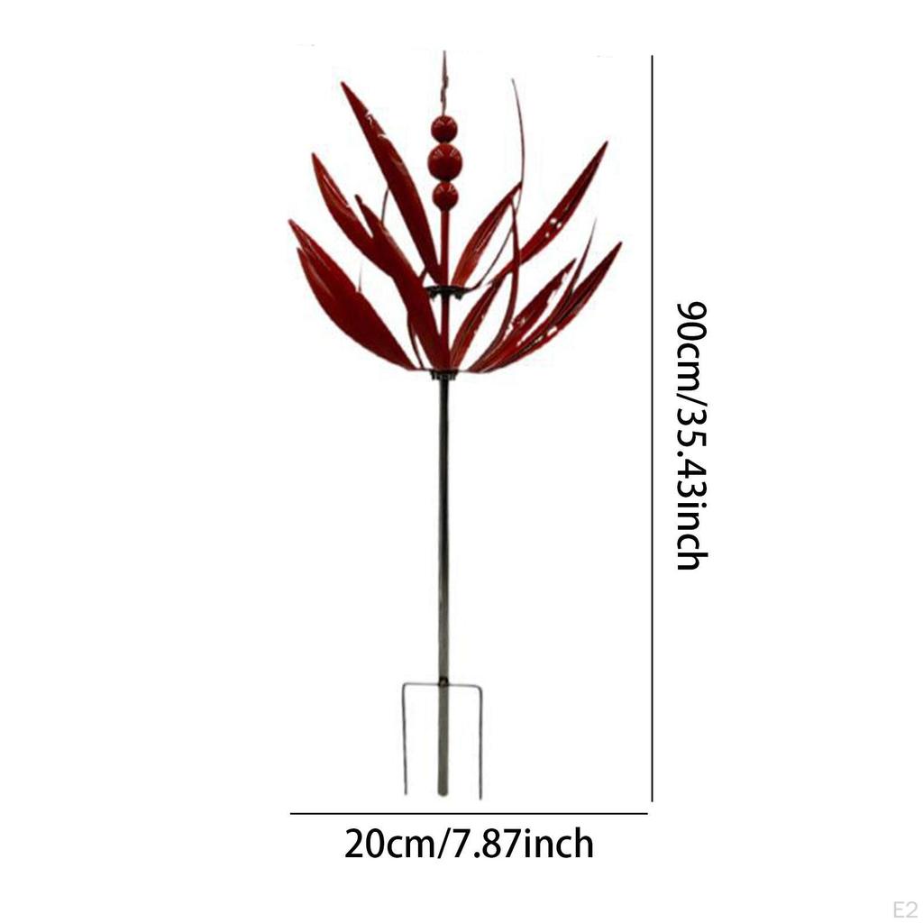 Garden Wind Sculpture with 35.4inch Height and Swivel Function for Outdoor Use