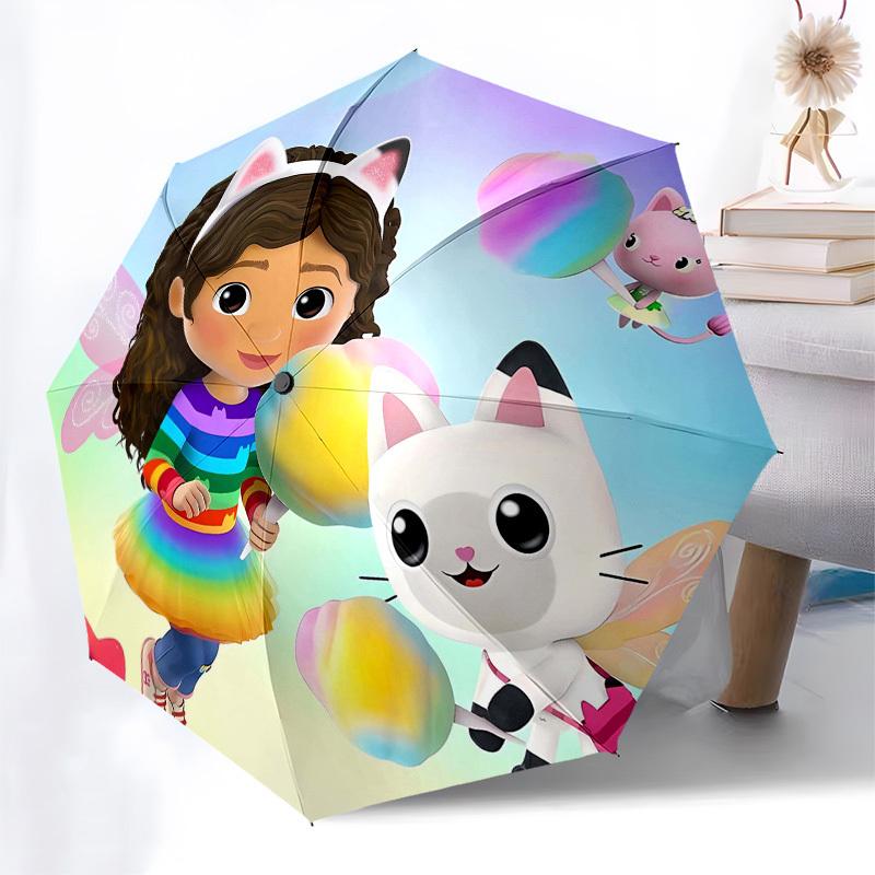 Fairy, Candyland Automatic Opening and Closing, 8 Rib Structure Portable Umbrella, Suitable for Men and Women In All Seasons Perfect Gift F