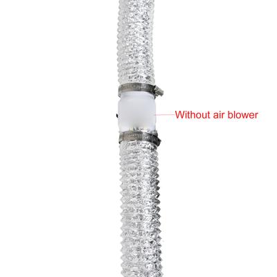 Flexibel torktumlarventilationsslang Aluminiumluftkanal Rökkanal med 2 skruvklämmor 250MMWG Arbetstryck 1,5m/3m/6m Valfritt