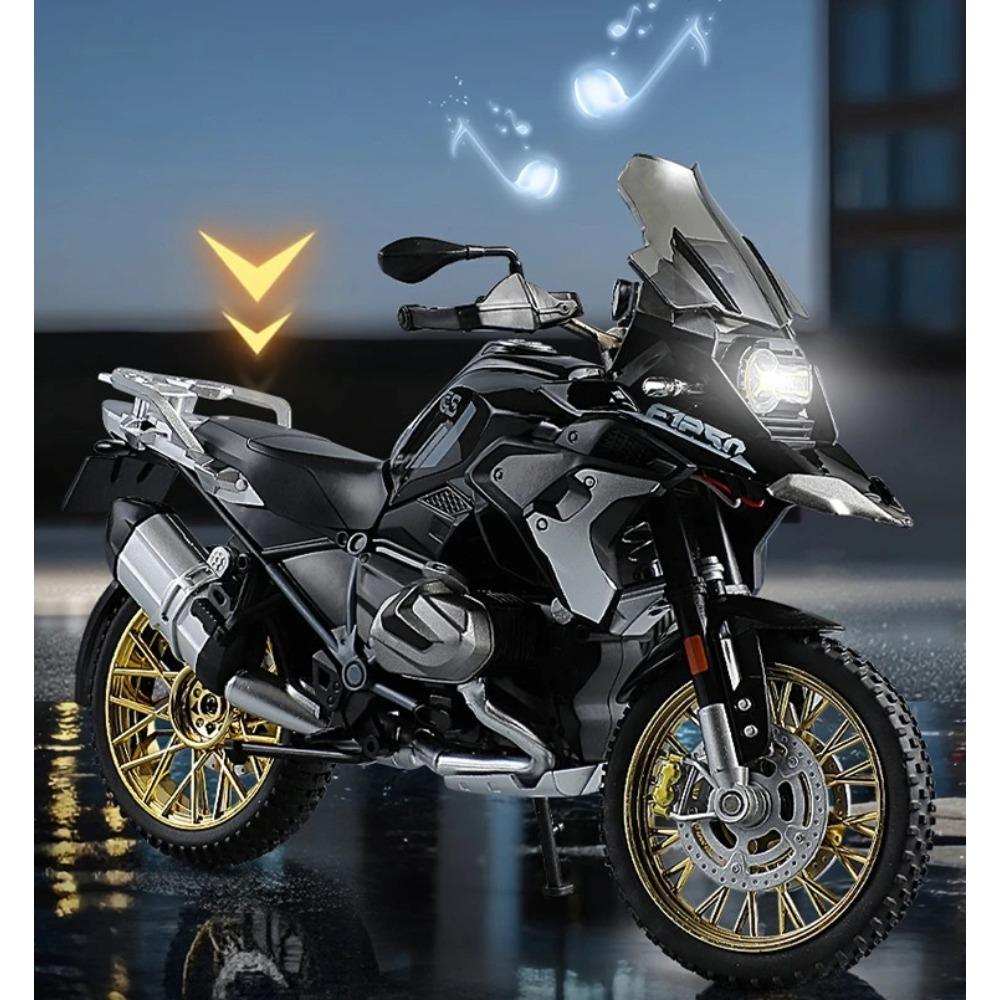 Simulation 1/10 Scale BMW R 1250 GS Adventure Alloy Motorbike Model Children Alloy Motorcycle Model Toy Collection Home Decor