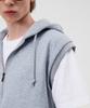 Topboy Basic Standard Double-Sided Sleeveless Zip-Up Hoodie Gray