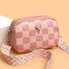 Fashion Trend High-end Sense New Style Checkerboard Messenger Bag Commuter Versatile Camera Bag