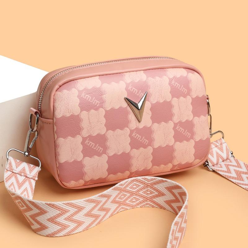 Fashion Trend High-end Sense New Style Checkerboard Messenger Bag Commuter Versatile Camera Bag