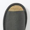Igusa Front Charcoal XL [MUJI] Slippers, Slippers, Opening, 84774577, Gray,