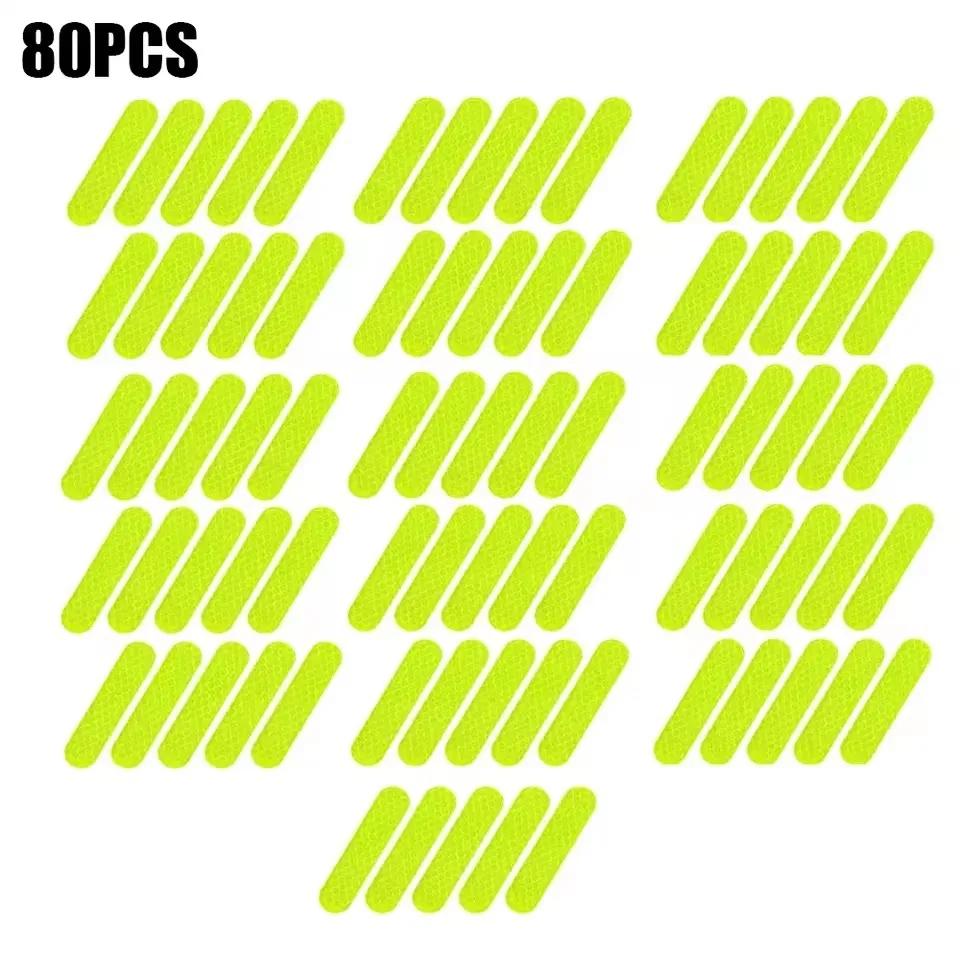 10/40/80PCS Night Reflective Strip Warning Stickers Waterproof High Visibility Reflector Tape for Car Motorcycle Helmet Bicycle