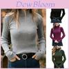 Damen Winter Rollkragenpullover Lässig Enganliegend Langarm Warme Oberteile Bluse