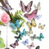 32Pcs Creative DIY 3D Butterfly Colorful Double Layers Wall Stickers Realistic Butterfly Wall Decals Cards Decor