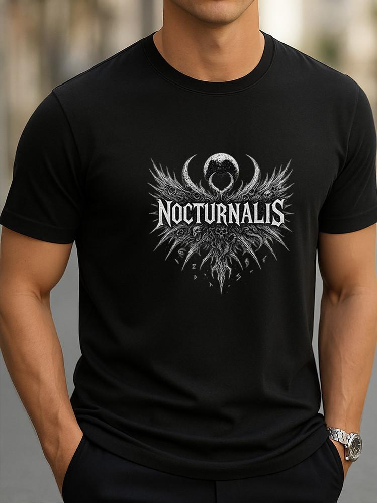 NOCTURNALIS Gothic Style T-Shirt Dark Fantasy Graphic Design Tee Unisex Tee Unisex T-Shirt XXXL