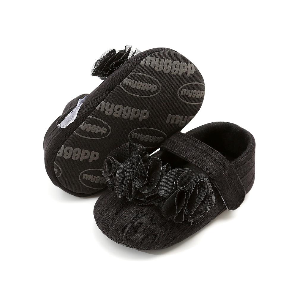 MYGGPP Small Flower Woolen Baby Princess Shoes Baby Shoes Soft Soled Toddler Shoes