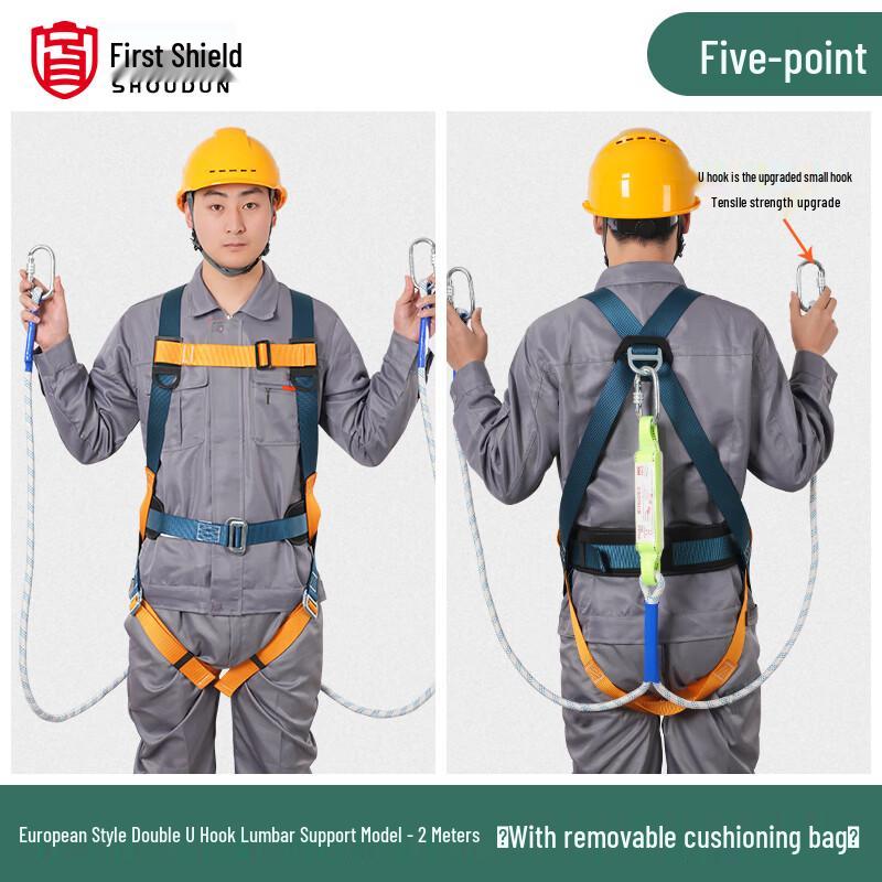 OLOMM Five-Point Full Body Safety Harness