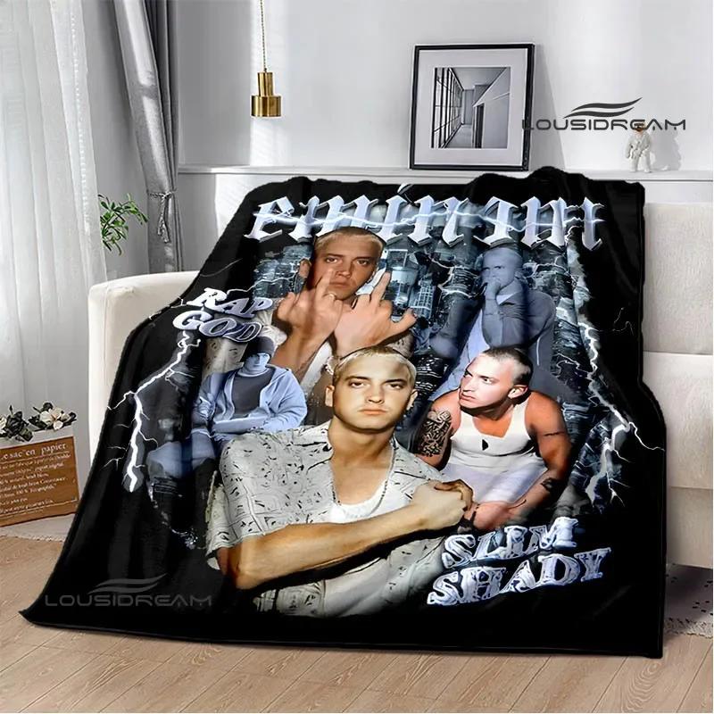 Eminem Hip -hop Singer Printing Blanket Warm Blanket Flannel Blanket Picnic Blanket Blankets for Beds Birthday Gift