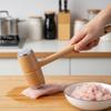 Durable Wooden Double Sided Meat Tenderizer Hammer Non-slip Handle Metal Head Meat Tender Handlheld Meat Mallet Steak