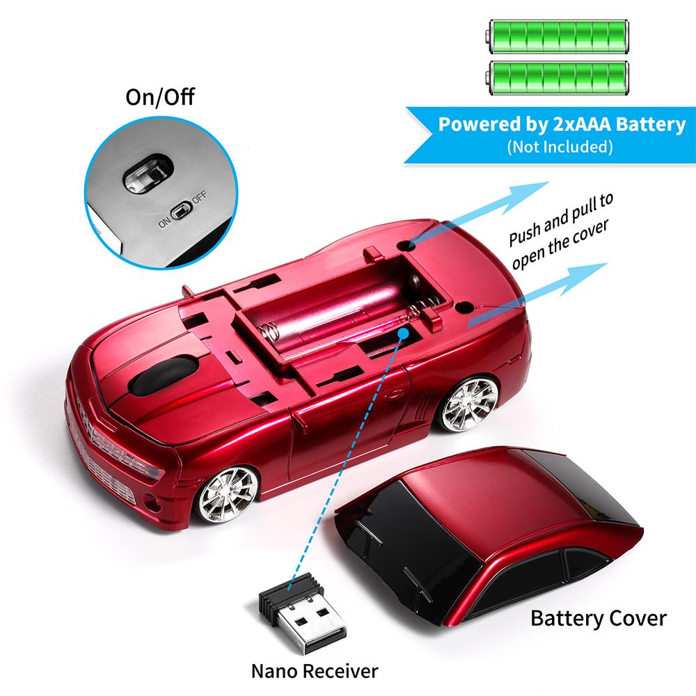 New Wireless Car Model Mouse Computer Optical Mice For PC Laptop Accessories