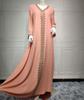 Muslimische Frauen Bronzing besticktes Kleid Muslim Dubai Abaya Robe