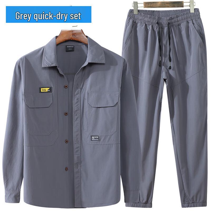 Men s Ice Silk Quick-Drying Camouflage Workwear Set 175
