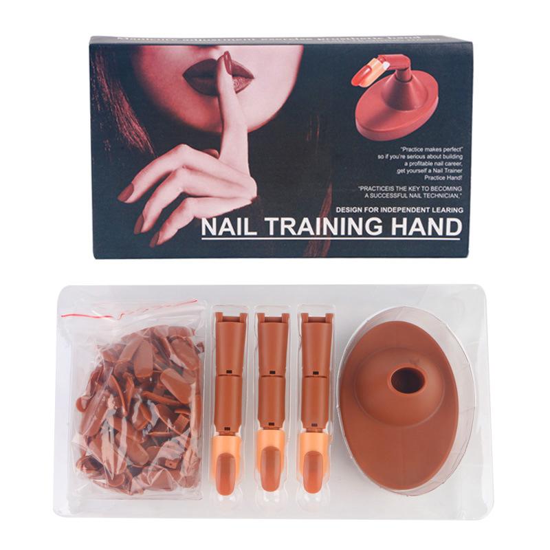 

Mechanical Practice Hand For Acrylic Nails Silicone Nails Tips Can Be Detachable Beginners Practice Moving Finger Strap Base