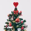 Red Heart Valentine Decoration Glitter Tree Top Ornament Romantic Wedding Party Supplies Valentine's Day Decor