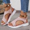 Fashion Ladies Shoes 2025 Hot Sale Summer Women's Sandals Ankle-wrap Solid Open Toe Platform Water Proof Large Size Casual Sandals Women