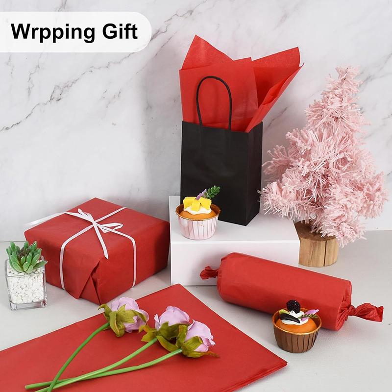 WTEMPO Lunar New Year Valentine's Day Wedding Red Gift Wrapping Paper DIY Bouquet/Red Wine Bottle Wrapping Paper Paper-cutting Origami Paper Supplies