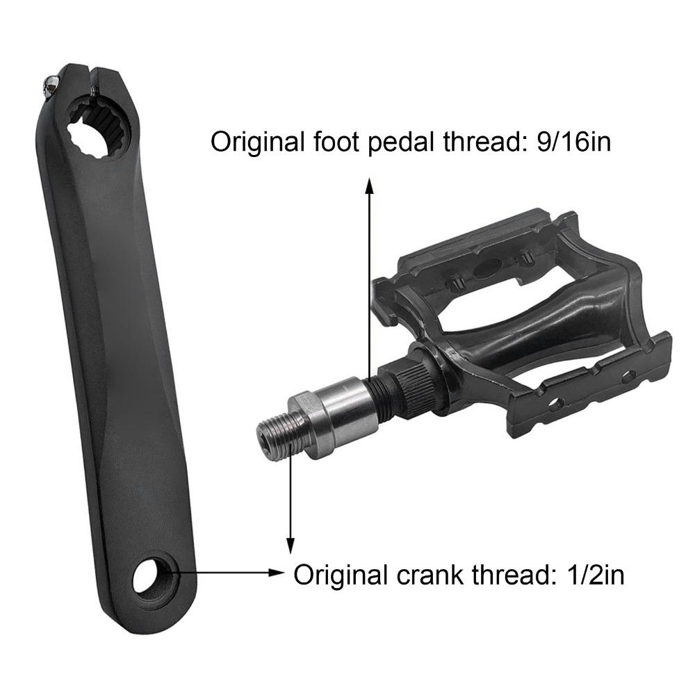 1 Pair Male Thread 1/2in toFemale Thread 9/16in Bike Pedal Extenders Bicycle Maintenance