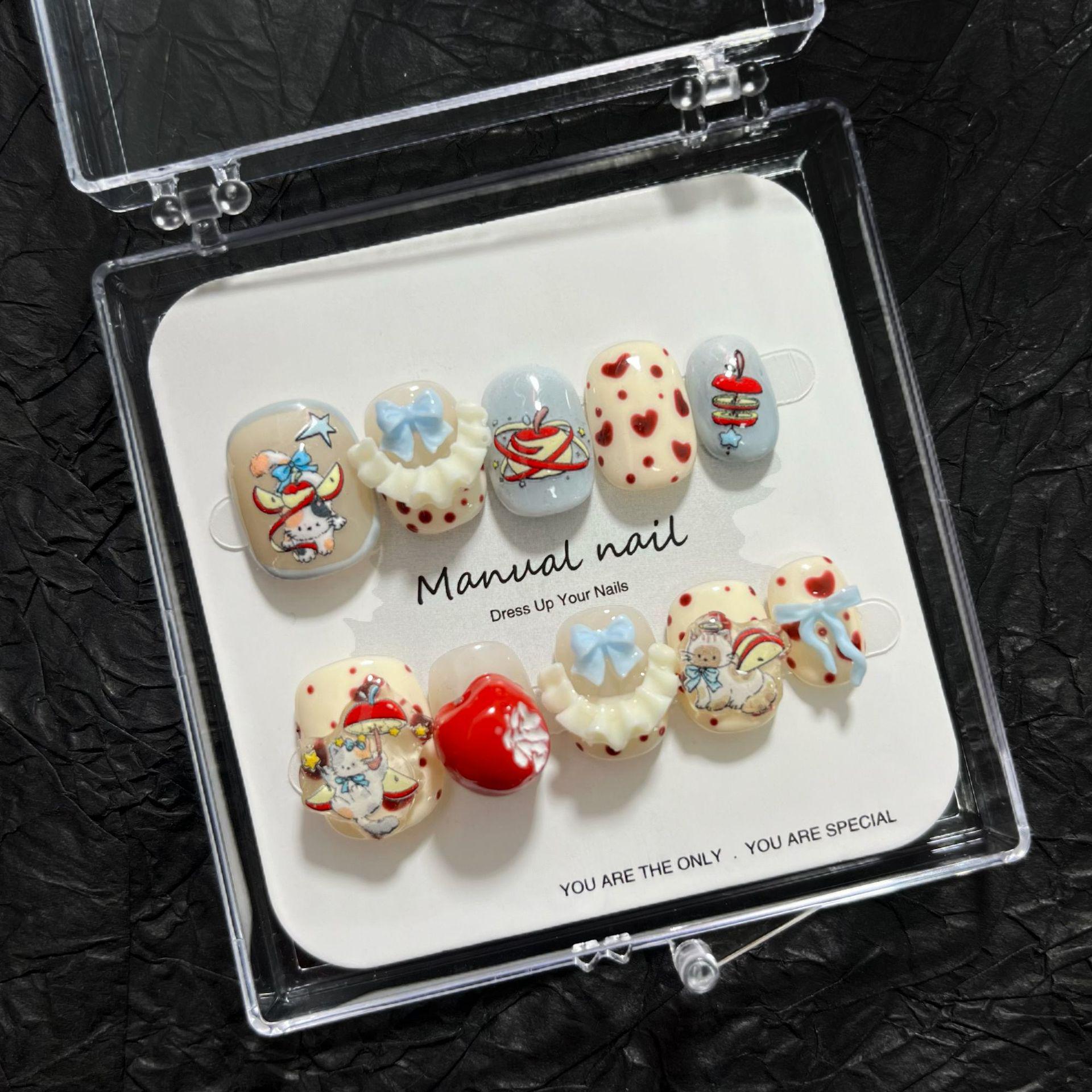 Ручная работа Милые Мультяшные Девочки Носимые Наклейки для Маникюра A668 S