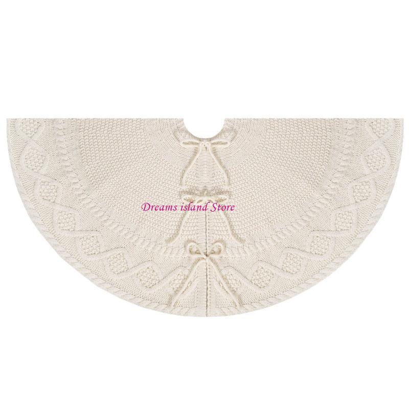 White Christmas Tree Floor Cover Elegant Christmas Tree Carpet Festival Christmas Tree Stand Skirt Decorations HX6C