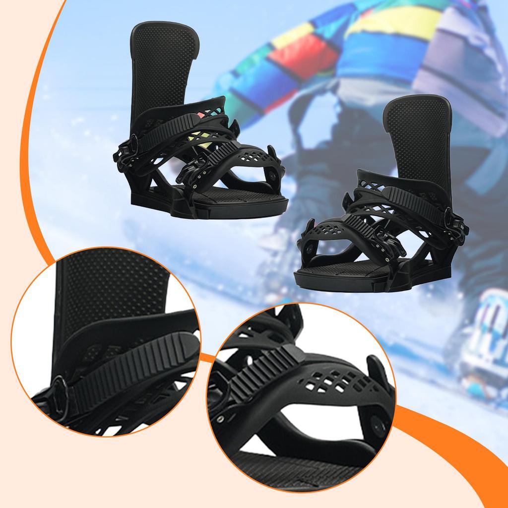 Adult Snowboard Binding Equipment, Adjustable, Lightweight, for Sliding And Sports.