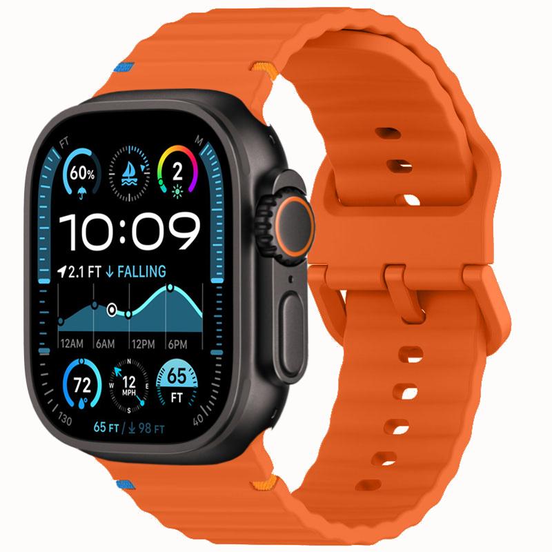Silicone strap For Apple watch Band 44mm 40mm 49mm 46mm 45mm 42mm Sport Correas Bracelets iWatch series 11 10 9 8 7 SE ultra2 3